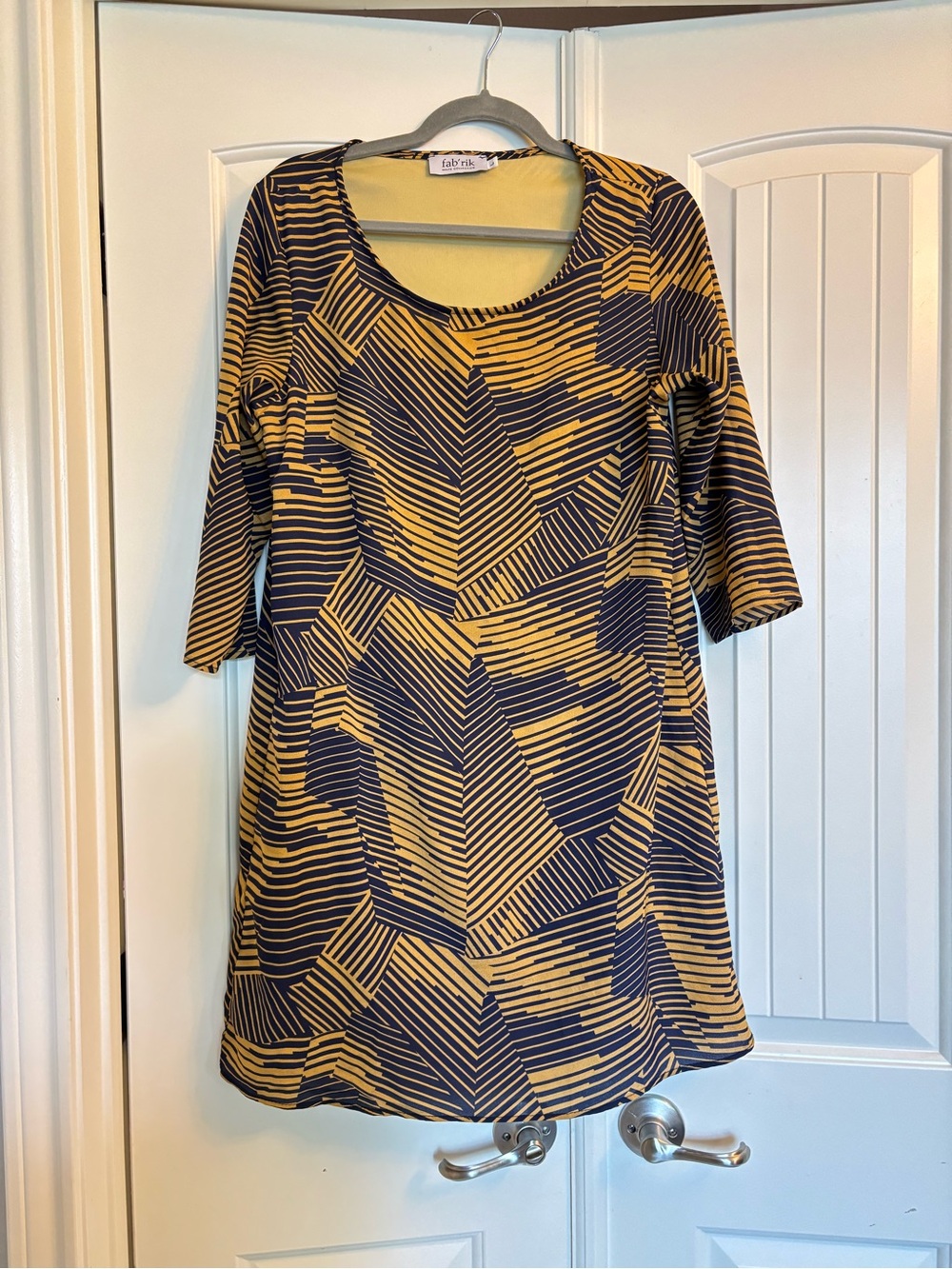 fab'rik Yellow Tunic with Navy Trim